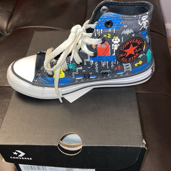 Converse CTAS HI Black/Bright Poopy-12 - Picture 2 of 7